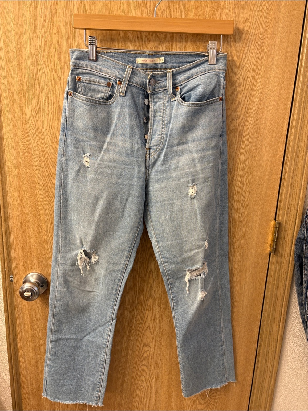 Levi's Light Blue Distressed Jeans